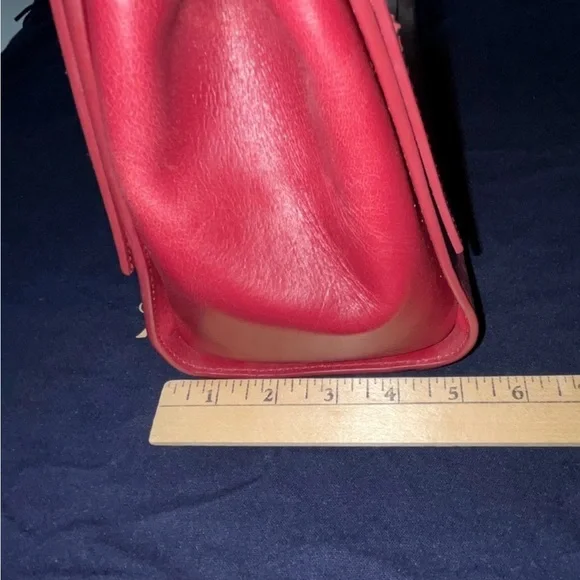 Brooks Brothers Red Leather Woman Doble Handle Tote - Picture 9 of 9